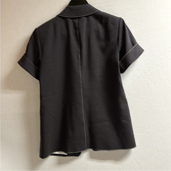 Veronica Beard Hastings Dickey Button Linen Blend Jacket Dark Navy Blue size 10 - Picture 9 of 16